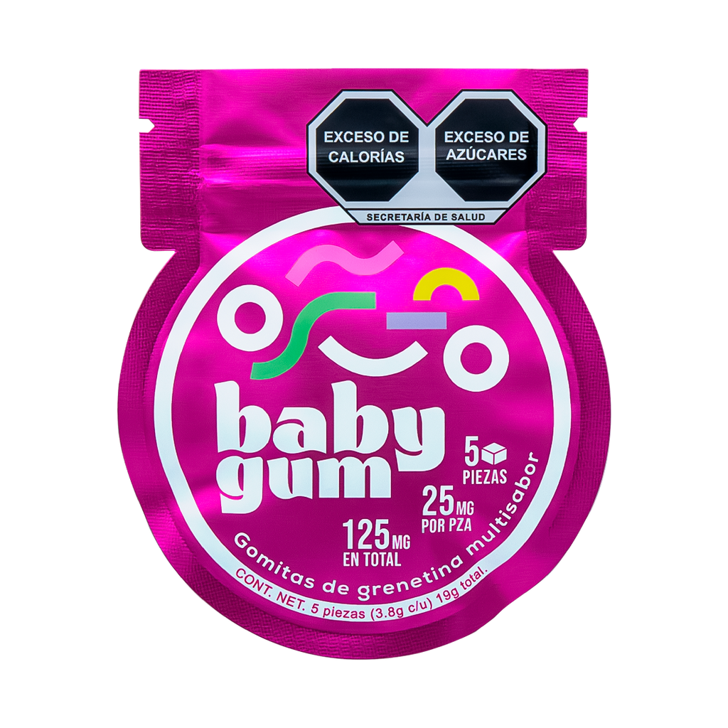 BabyGum | Delta 8  | 25 mg/pza | 5 piezas