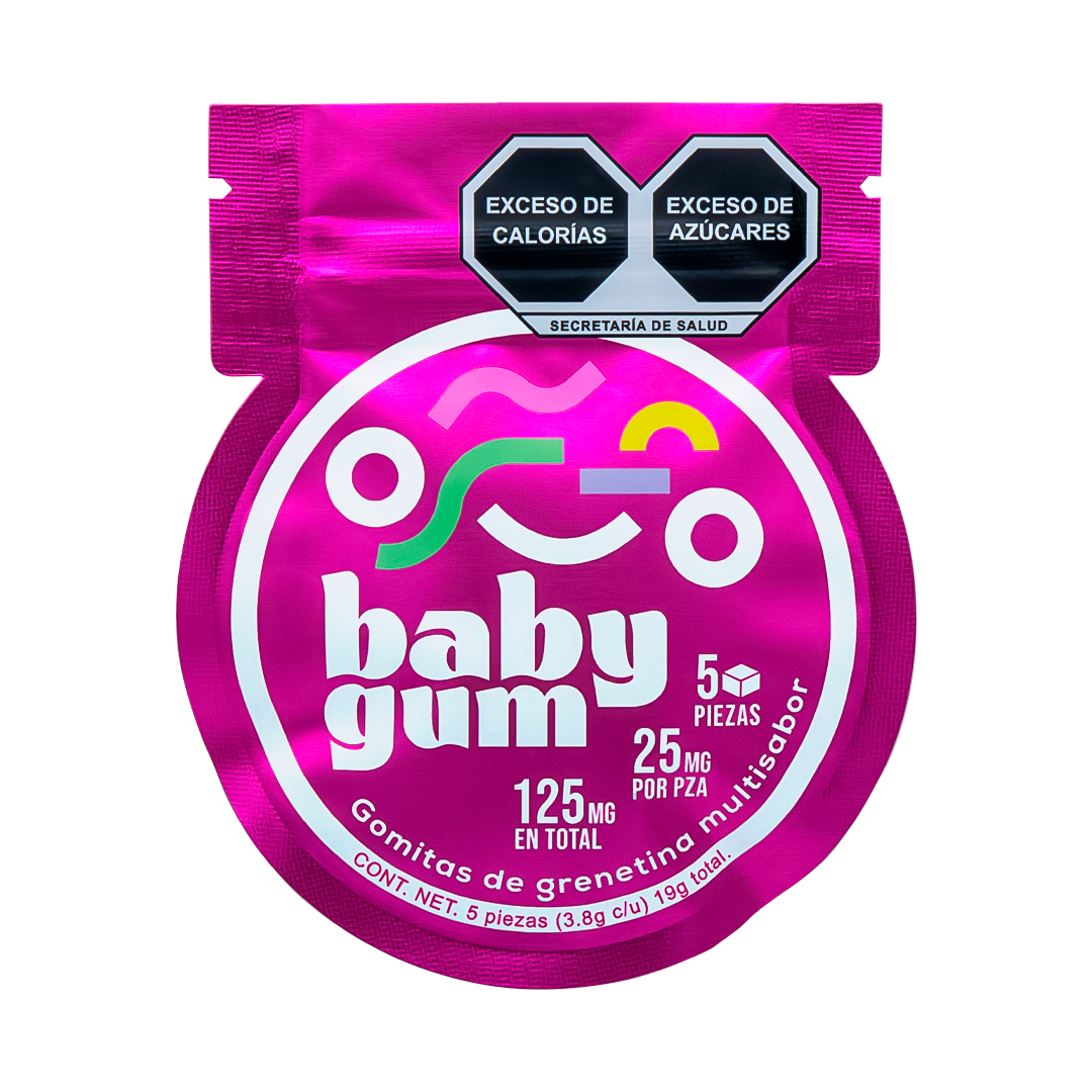 BabyGum | Delta 8  | 25 mg/pza | 5 piezas