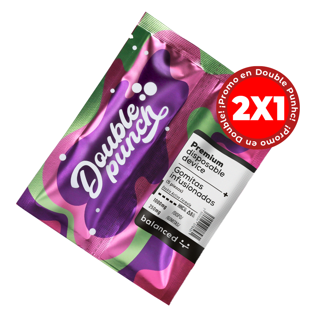 DoublePunch |Balanced | HHC 1000 mg | + 5 Gomitas ALTA POTENCIA GRATIS