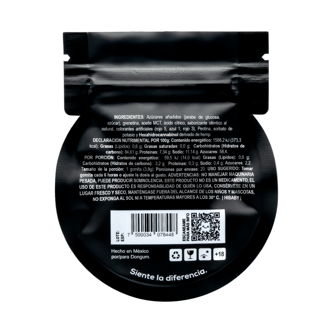 Dongum Hibaby | Gomitas HHC 50 mg/pza | 5 piezas