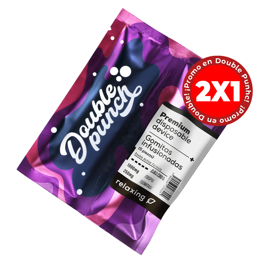 DoublePunch | Relaxing  | HHC 1000 mg | + 5 Gomitas ALTA POTENCIA GRATIS