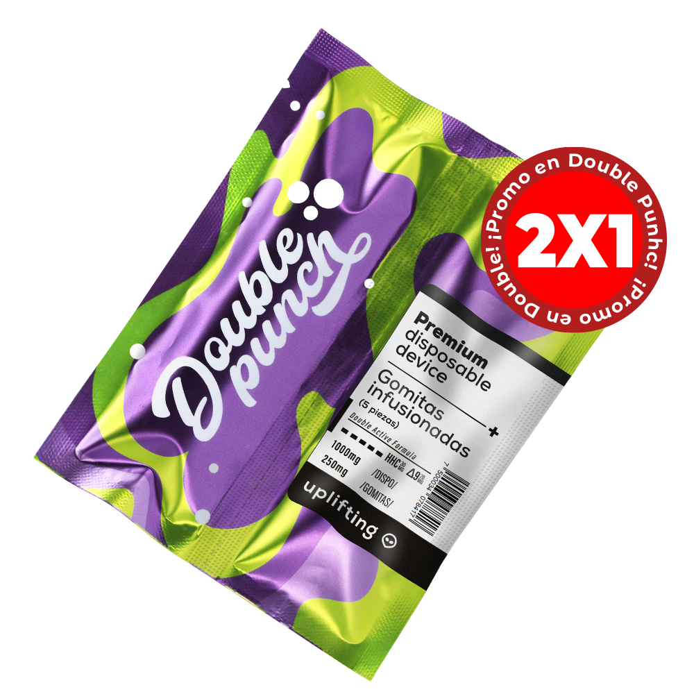 DoublePunch | Uplifting | HHC 1000mg  + 5 Gomitas ALTA POTENCIA GRATIS